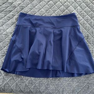 Athleta Women Blue Large Athletic Ace Tennis Skort Skirt Short 15.5"